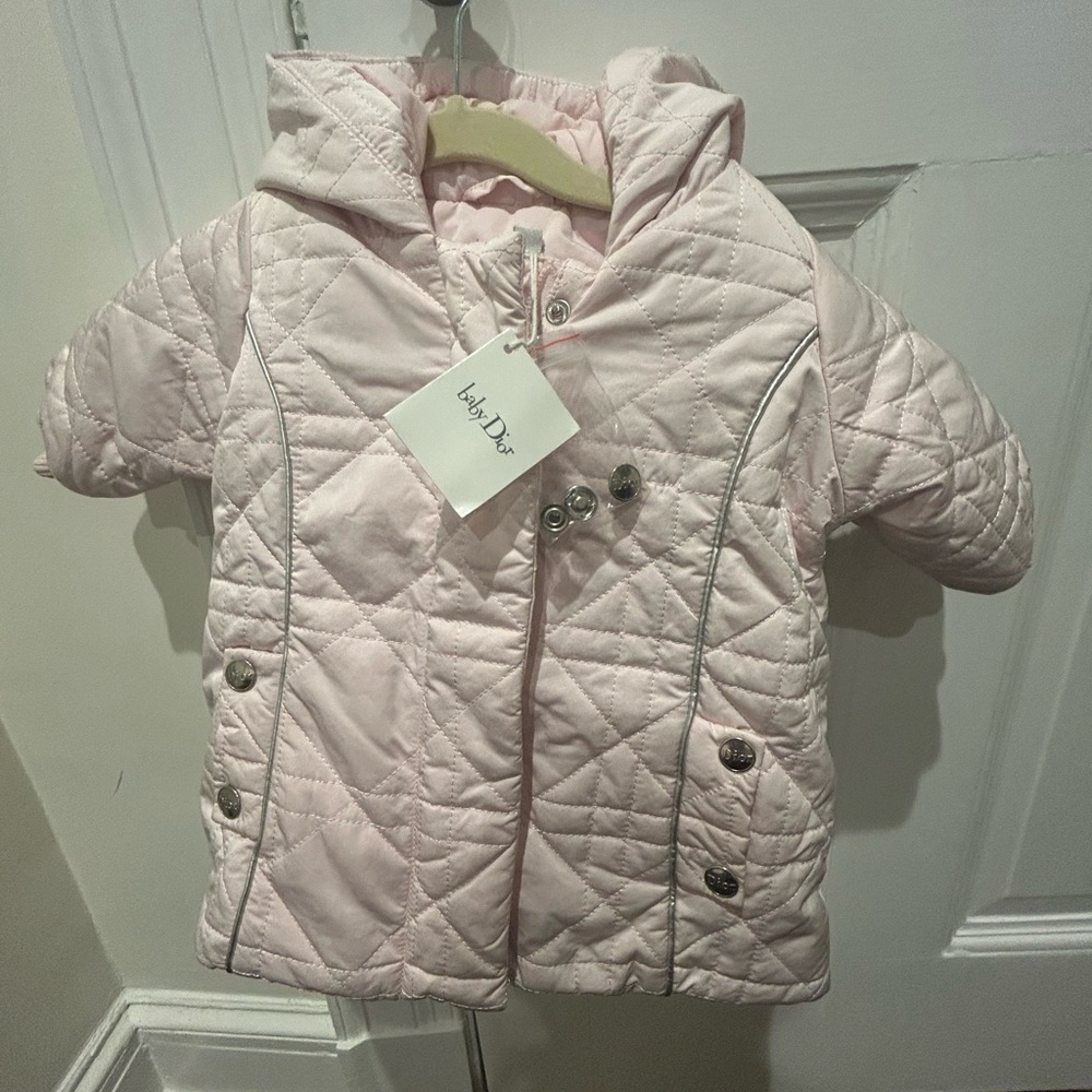 Light Pink Quilted Kids Puffer Jacket